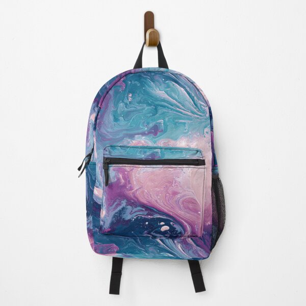Item preview, Fluid Acrylic Abstract – Pink & Blue Swirling Paint Texture designed and sold by NewArt33.