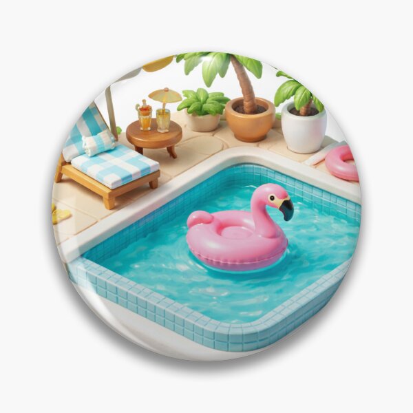 Item preview, Luxury Hotel Pool Diorama Magnet designed and sold by nikzzastic.