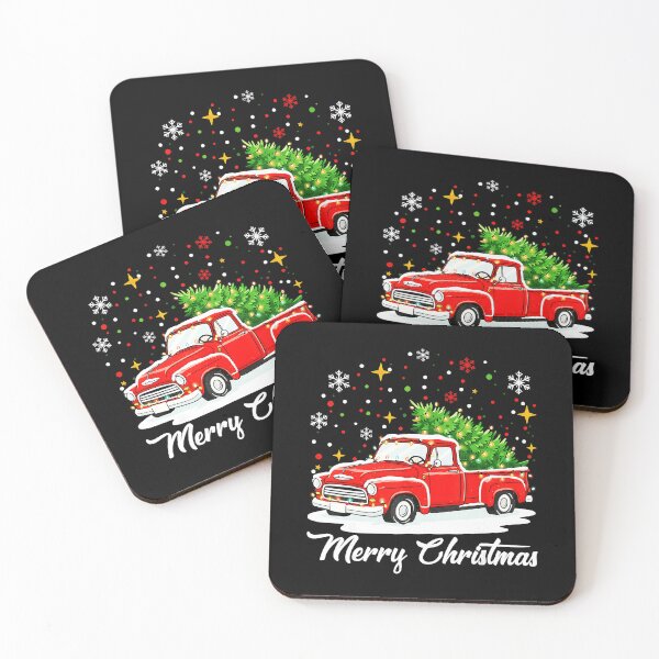 Item preview, Vintage Merry Christmas Red Truck Xmas Tree Family  designed and sold by WayTBeenkenArt.