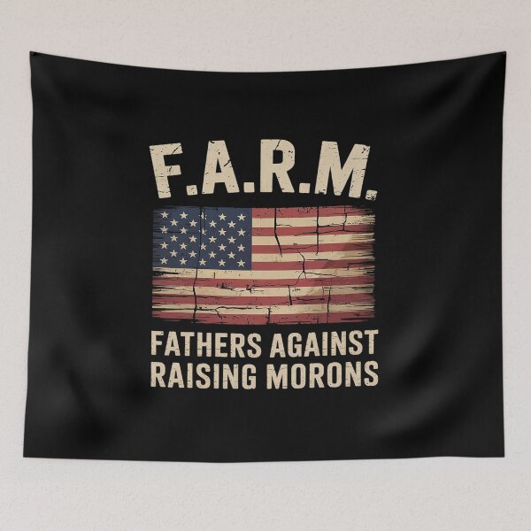 Item preview, Fathers Against Raising Morons Funny US Flag Father's Day designed and sold by KotexTemu.
