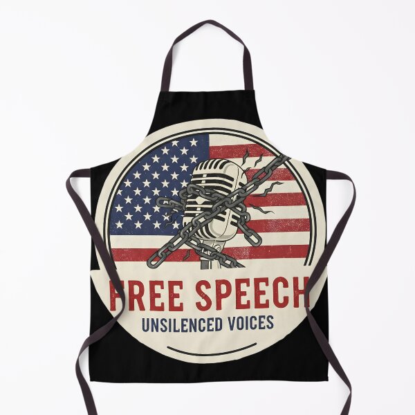 Item preview, Free Speech Unsilenced Voices - Patriotic Liberty Art designed and sold by PoliticsPrints.