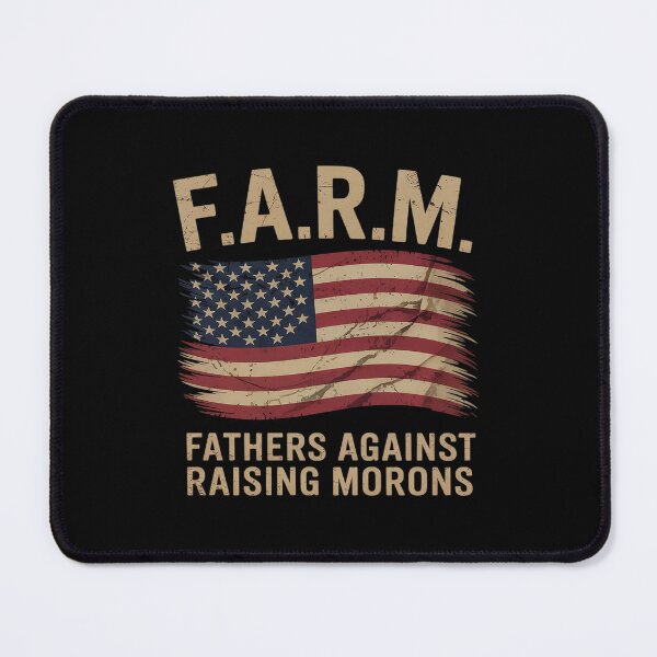 Item preview, Fathers Against Raising Morons Funny USA Flag designed and sold by KotexTemu.