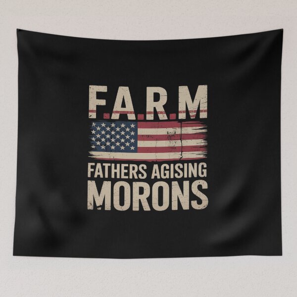 Item preview, Fathers Against Raising Morons Funny USA Flag Father's Day  designed and sold by KotexTemu.