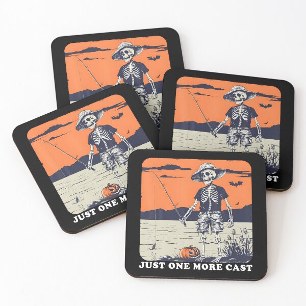 Item preview, Funny Skeleton Fishing Just One More Cast Quote designed and sold by arzateiosumn.