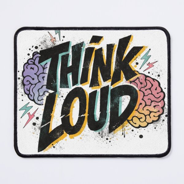 Item preview, Think Loud Graphic T-Shirt – Bold Mind Power Quote Streetwear designed and sold by KDesignCrafts.