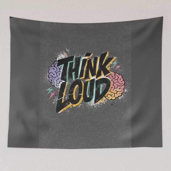 Item preview, Think Loud Graphic T-Shirt – Bold Mind Power Quote Streetwear designed and sold by KDesignCrafts.