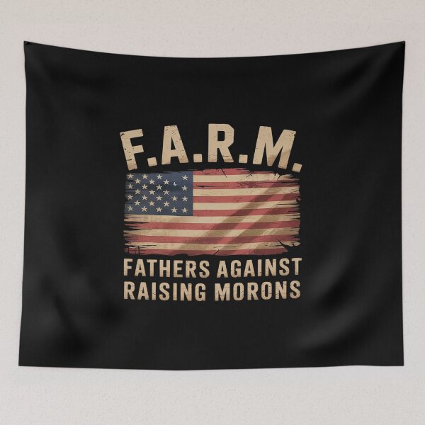 Item preview, Funny American Dad Patriotic Fathers Against Raising Morons  designed and sold by KotexTemu.