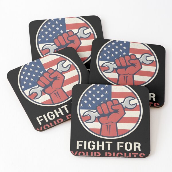 Item preview, Fight For Your Rights - Patriotic American Worker Art designed and sold by PoliticsPrints.
