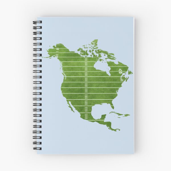 Aperçu de l'œuvre Carte des terrains de sport en Amérique du Nord - États-Unis, Canada, Mexique (gazon synthétique) créée et vendue par Velustro Shop.
