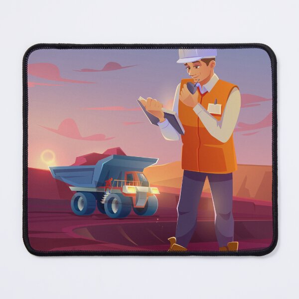 Item preview, Mining Engineer at Work – Industrial Safety & Heavy Machinery Illustration designed and sold by UI Expert.