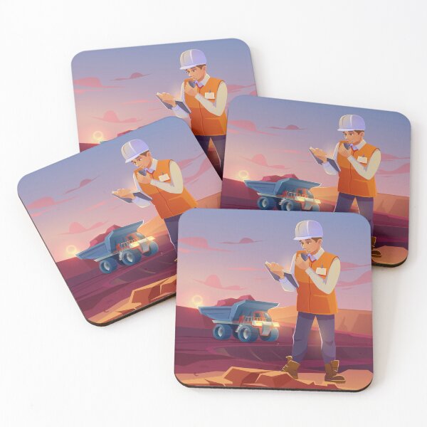 Item preview, Mining Engineer at Work – Industrial Safety & Heavy Machinery Illustration designed and sold by UI Expert.