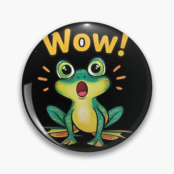 Item preview, Adorable Frog Saying Wow - Excited & Amazed Amphibian designed and sold by Sitred123.