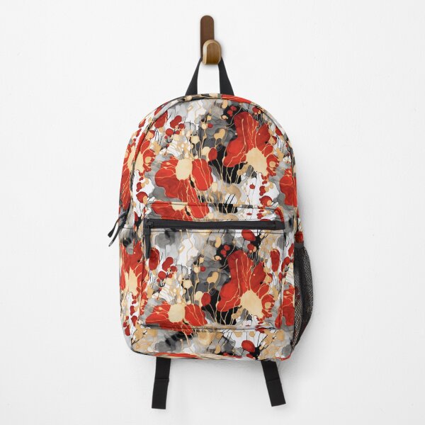 Item preview, Abstract Crimson Floral & Smoke Seamless Pattern designed and sold by CharlieDesings.