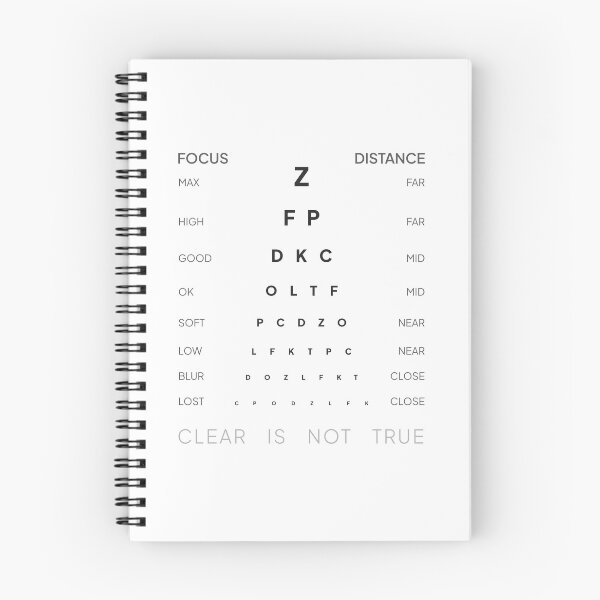 Item preview, CLEAR IS NOT TRUE – Vision Test Typography Art Print designed and sold by Irina-Tsaran.