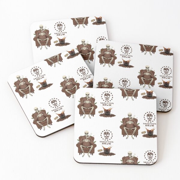 Item preview, Funny Skeleton Coffee Lover Design - Tired Skeleton Drinking Coffee designed and sold by so01.