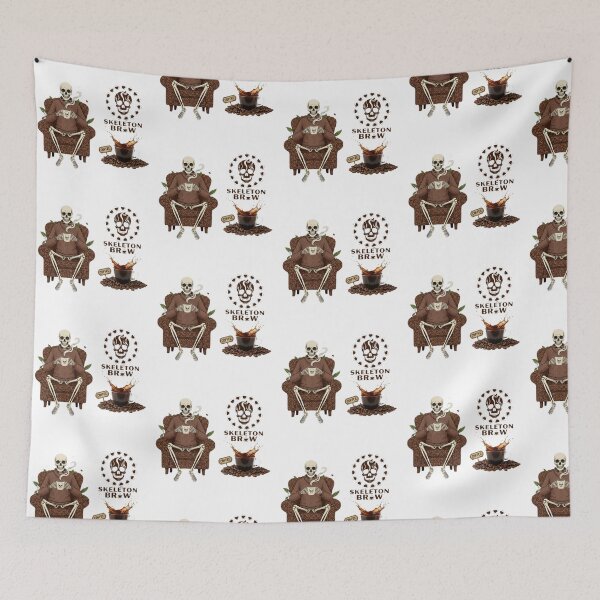 Item preview, Funny Skeleton Coffee Lover Design - Tired Skeleton Drinking Coffee designed and sold by so01.
