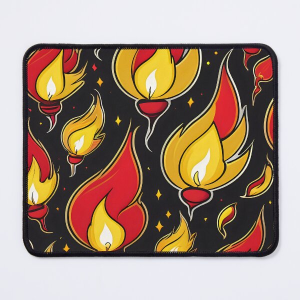 Item preview, Cute Fire Motifs Creating a Bold Fantasy Pattern. designed and sold by MissYouONLY.
