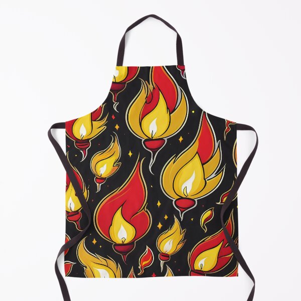 Item preview, Cute Fire Motifs Creating a Bold Fantasy Pattern. designed and sold by MissYouONLY.