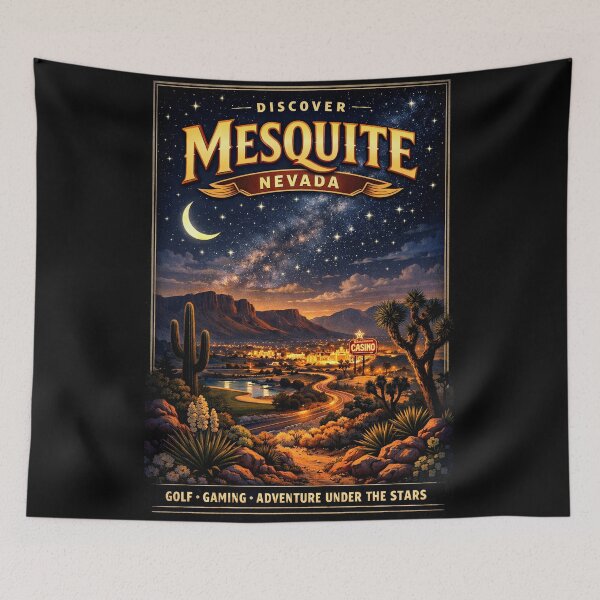 Item preview, Mesquite Nevada Nightscape Under the Desert Stars designed and sold by American Travels.