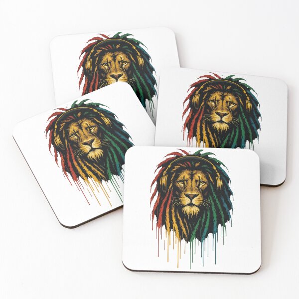 Item preview, Rasta Lion – Reggae Dreadlocks, Headphones Design  designed and sold by Oualid Art.