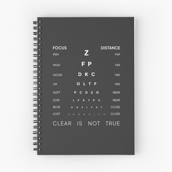 Item preview, CLEAR IS NOT TRUE – Vision Test Typography Art Print designed and sold by Irina-Tsaran.