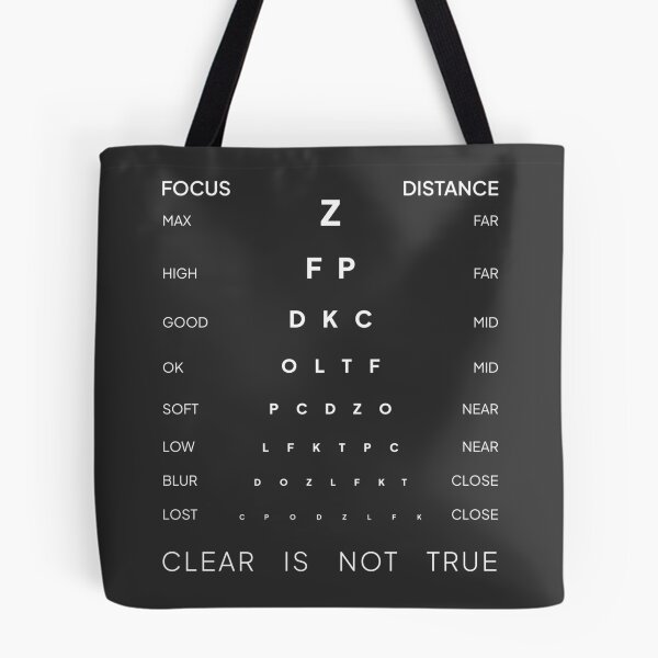 Item preview, CLEAR IS NOT TRUE – Vision Test Typography Art Print designed and sold by Irina-Tsaran.