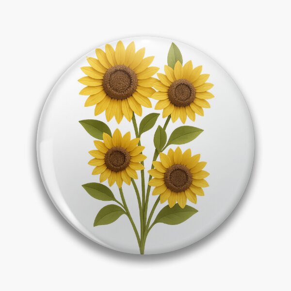 Item preview, Paper Sunflowers - Bright Handmade Floral Illustration designed and sold by JaneMcCarthyStudio.