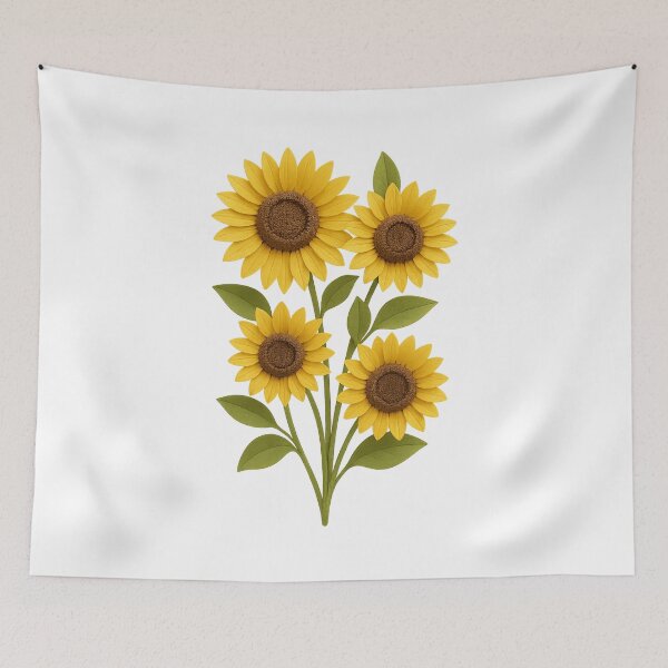Item preview, Paper Sunflowers - Bright Handmade Floral Illustration designed and sold by JaneMcCarthyDNA.