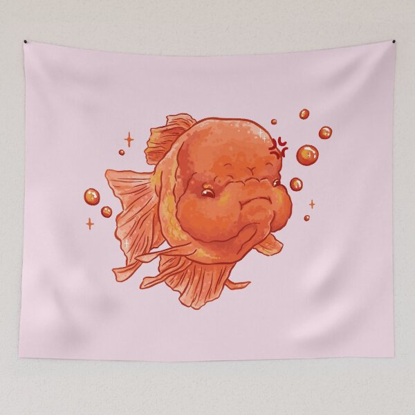 Item preview, Angry Orange Oranda Fish designed and sold by Peach Frog.