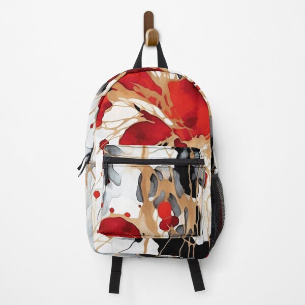 Item preview, Abstract Crimson Floral & Smoke Seamless Pattern designed and sold by CharlieDesings.