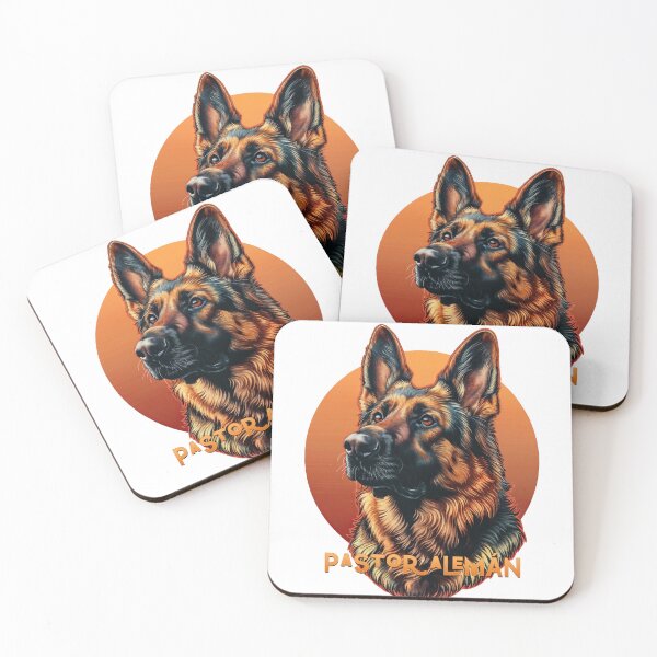 Item preview, Noble Guard: German Shepherd in Solar Red designed and sold by ForeverPrintsOK.