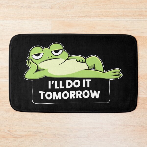 Item preview, I’ll Do It Tomorrow Lazy Frog Funny Procrastination Shirt designed and sold by Kewessthetic.
