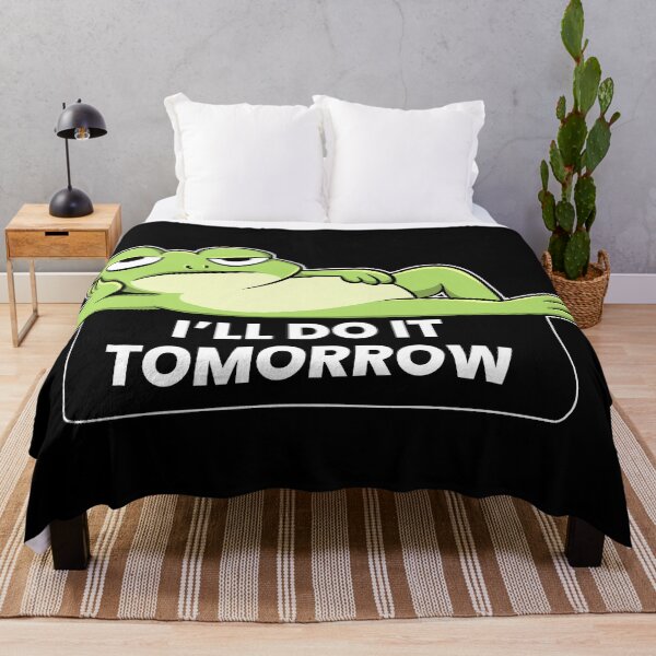 Item preview, I’ll Do It Tomorrow Lazy Frog Funny Procrastination Shirt designed and sold by Kewessthetic.