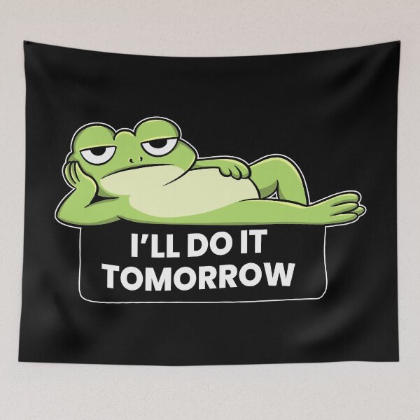 Item preview, I’ll Do It Tomorrow Lazy Frog Funny Procrastination Shirt designed and sold by Kewessthetic.