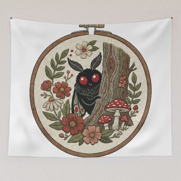 Item preview, Live Laugh Lurk - Funny Mothman Cryptidcore Quote designed and sold by Petzzz.