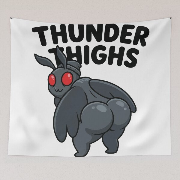 Item preview, Mothman Thicc Statue Meme - Funny Cryptid Butt designed and sold by Petzzz.