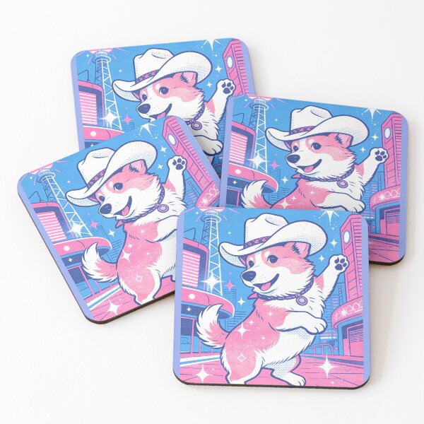 Item preview, Neon Rodeo Corgi: Synthwave Cowboy Dog Graphic Art designed and sold by Cherrydora.
