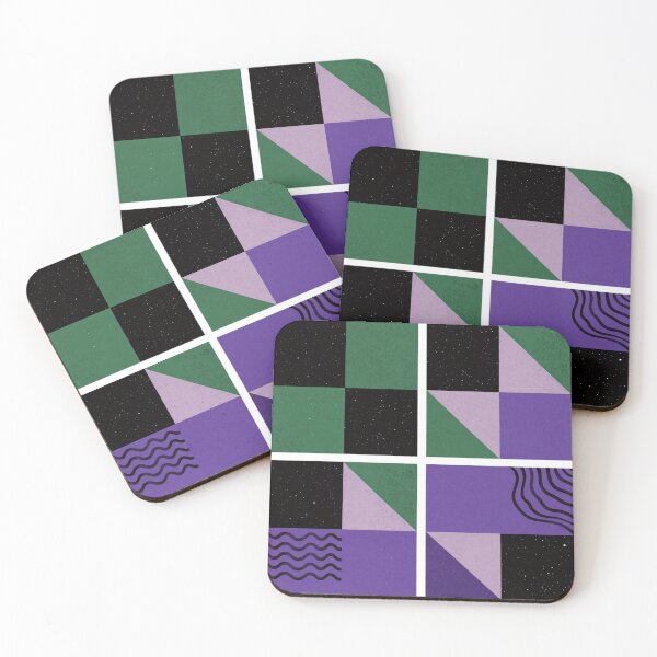 Item preview, 4 part distressed abstract colorful geometric design designed and sold by SmashingDeals.