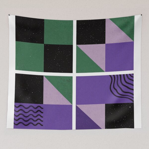 Item preview, 4 part distressed abstract colorful geometric design designed and sold by SmashingDeals.