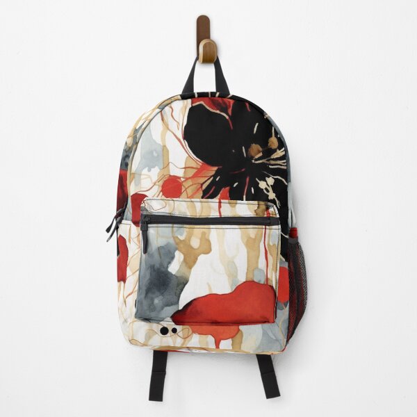 Item preview, Abstract Crimson Floral & Smoke Seamless Pattern designed and sold by CharlieDesings.