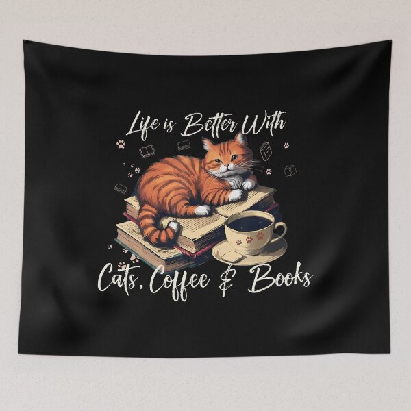 Item preview, Life Is Better With Cats Coffee And Books designed and sold by keatnybolho.