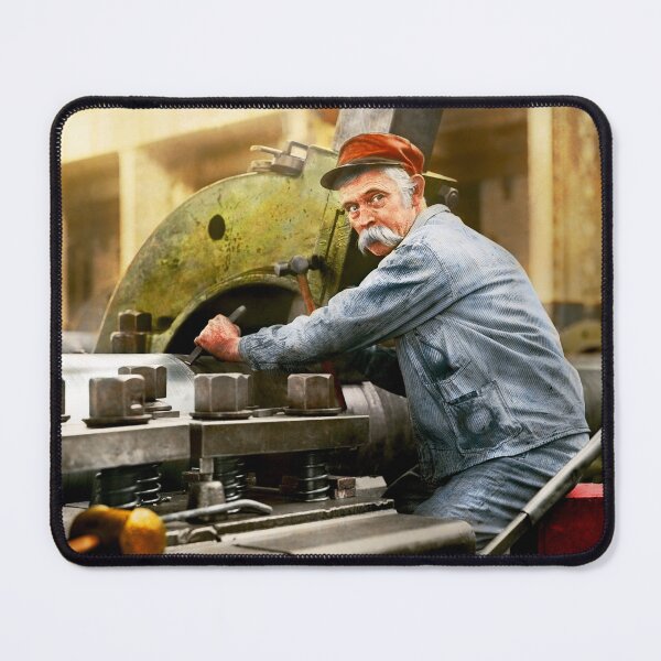 Item preview, Machinist - Lathe - A Man and his Mustache 1917 designed and sold by Mike Savad Photography.