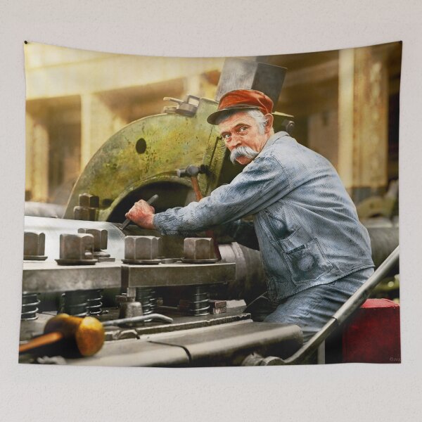 Item preview, Machinist - Lathe - A Man and his Mustache 1917 designed and sold by Mike Savad Photography.