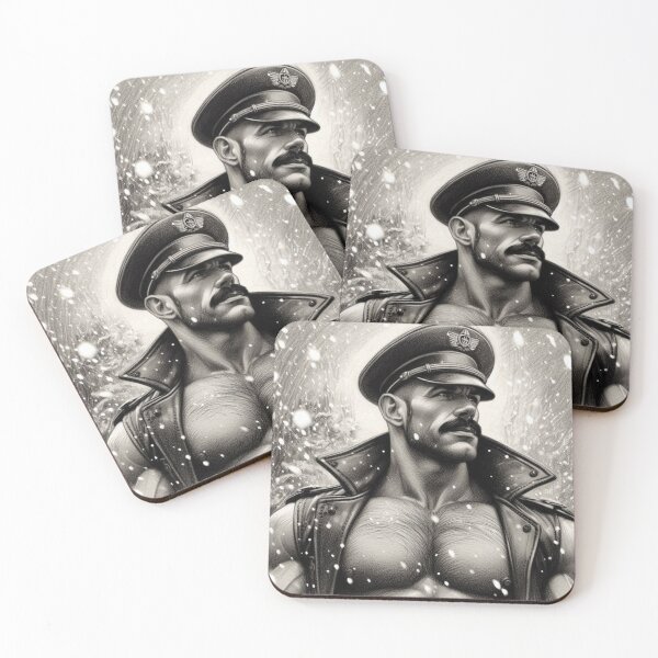 Item preview, Gay Leather Daddy Winter Pride Leder Berlin Pride Graphic Design designed and sold by ItsAKinkThing.
