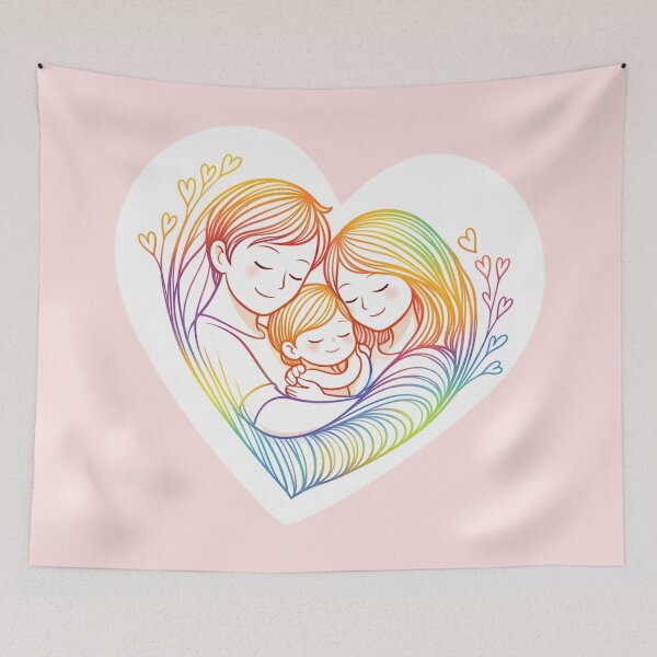 Item preview, Loving Family Embraced by Heart designed and sold by Raemia.