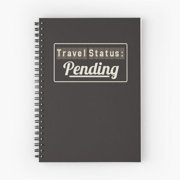 Item preview, Travel Status: Pending – Flipboard-Inspired Typography with Wanderlust Mood designed and sold by SplashTastic.