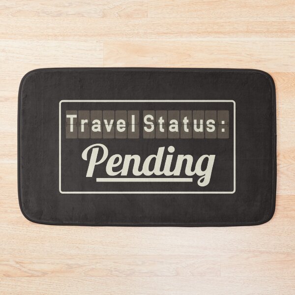 Item preview, Travel Status: Pending – Flipboard-Inspired Typography with Wanderlust Mood designed and sold by SplashTastic.