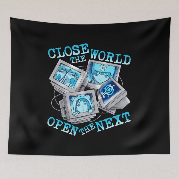 Item preview, Close The World Open The Next (Dark Shirts)  designed and sold by Hatsunemiku29.