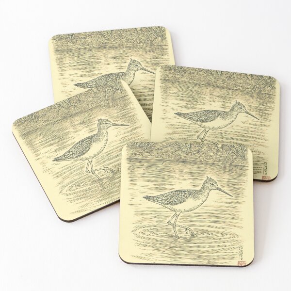 Item preview, Common Greenshank in the Marshes designed and sold by Ukiyo Aviary.