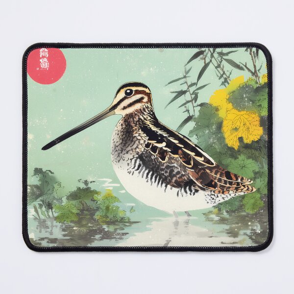 Item preview, Common Snipe in Quiet Marshland designed and sold by Ukiyo Aviary.